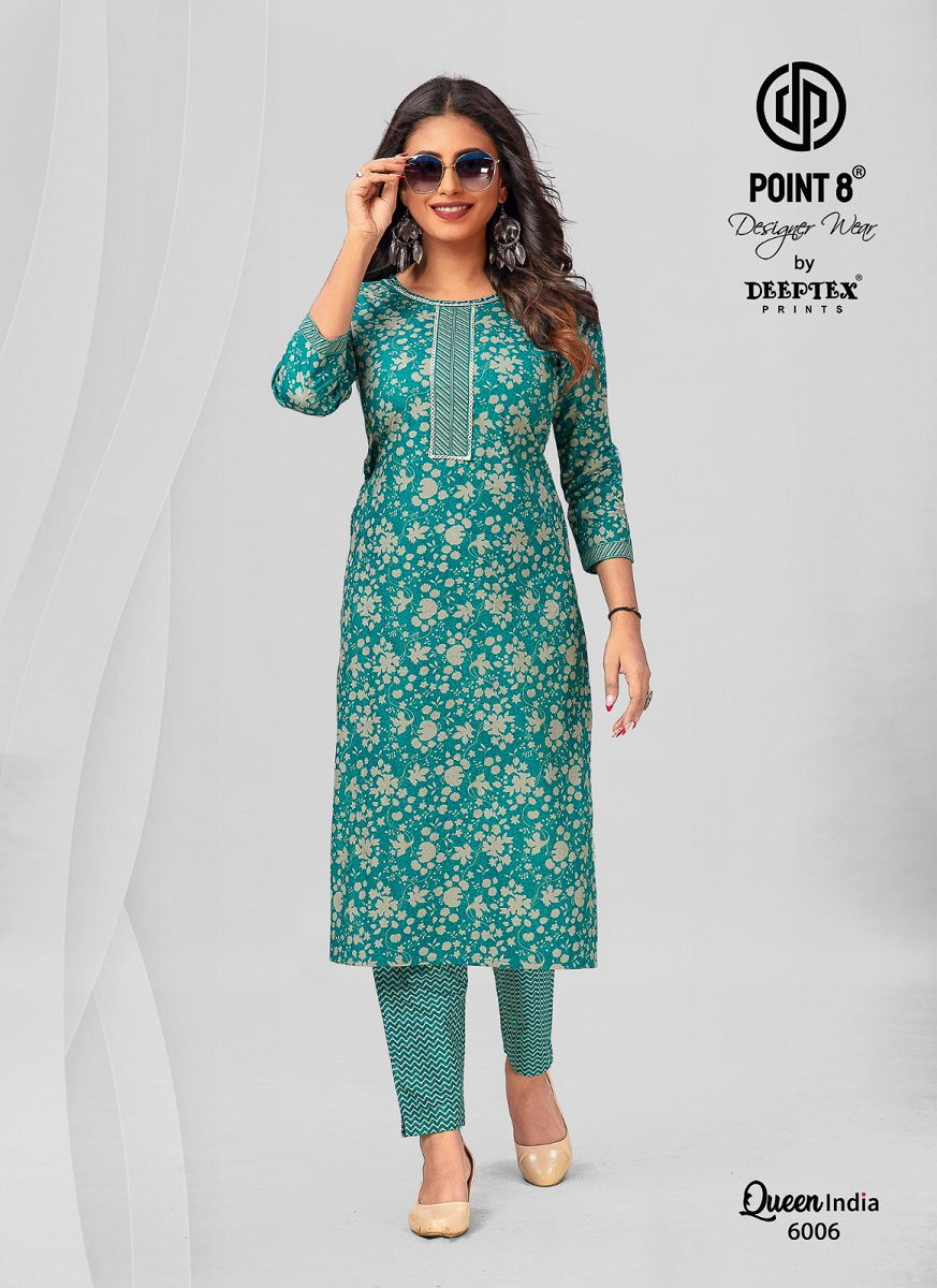 Deeptex Queen India Vol 6 Cotton Kurti With Bottom Catalog